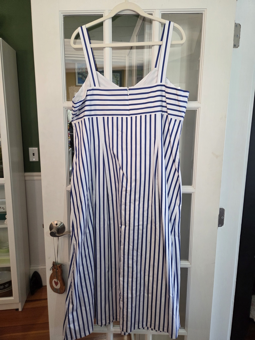 Talbots Blue + White Striped Midi Sundress - Size 16 - Picture 4 of 7